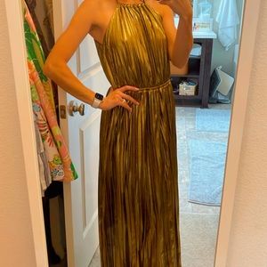 Gold fan dress